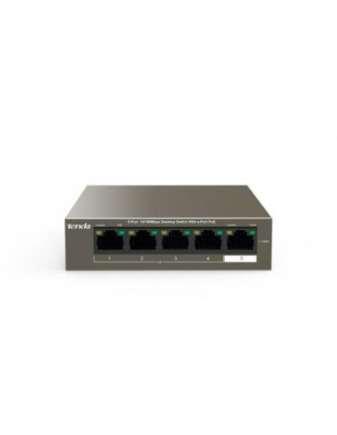 TEF1105P-4-63WV2.0,Switch Tenda TEF1105P-4-63W, 5 Porturi, PoE
