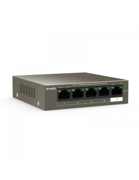 TEF1105P-4-63WV2.0,Switch Tenda TEF1105P-4-63W, 5 Porturi, PoE