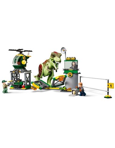 76944,LEGO Jurassic World: World evadarea dinozaurului T.REX 140 de piese