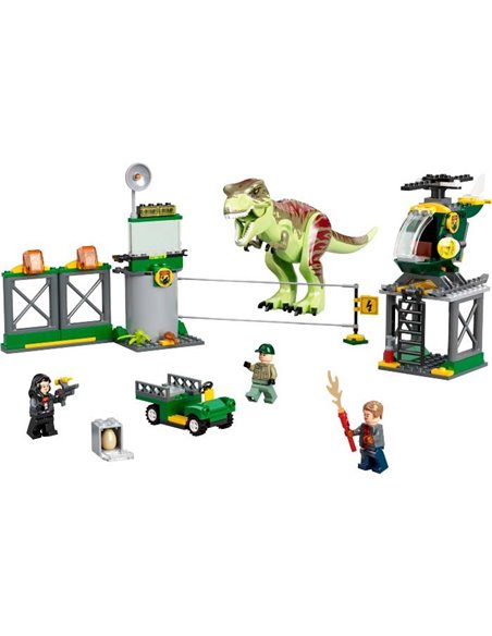 76944,LEGO Jurassic World: World evadarea dinozaurului T.REX 140 de piese