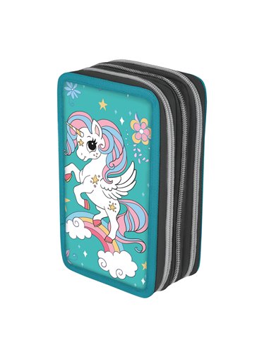 9491610,Penar neechipat, 3 fermoare, motiv Unicorn