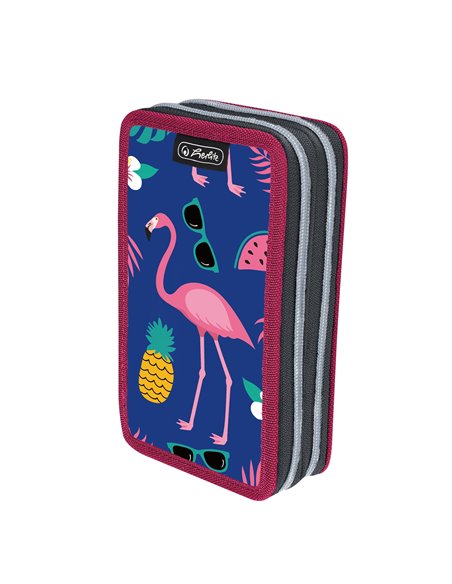 9491550,Penar neechipat Herlitz, 2 fermoare, Motiv Flamingo