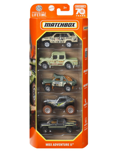 MTC1817_ HKY28,Matchbox Set 5 Masinute Metalice Mbx Adventure Ii Scara 1:64
