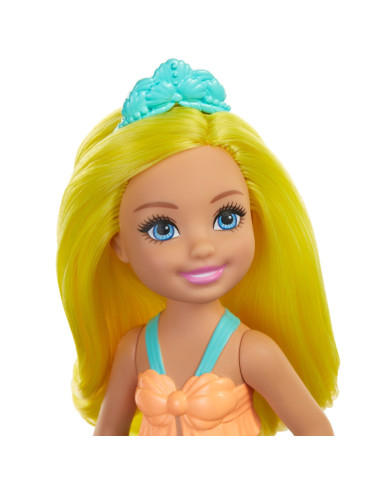 MTGJJ85_GJJ88,Barbie Dreamtopia Papusa Chelsea Sirena Galbena