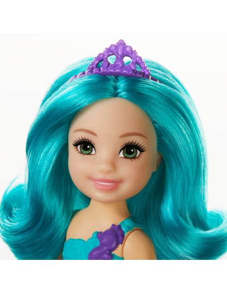 MTGJJ85_GJJ89,Barbie Dreamtopia Papusa Chelsea Sirena Albastra