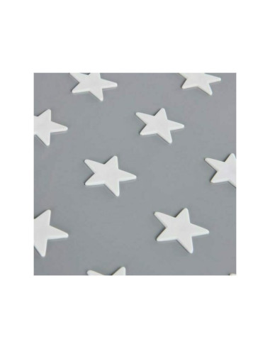 BN-45000,Inaltator de baie antiderapant, Stars, Cu baza antialunecare, 40.5 x 28.5 x 14 cm, Keeeper, Grey