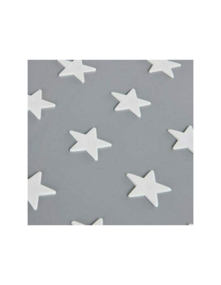 BN-45000,Inaltator de baie antiderapant, Stars, Cu baza antialunecare, 40.5 x 28.5 x 14 cm, Keeeper, Grey