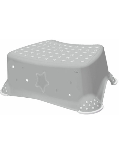 BN-45000,Inaltator de baie antiderapant, Stars, Cu baza antialunecare, 40.5 x 28.5 x 14 cm, Keeeper, Grey