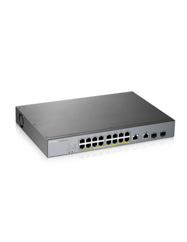 GS1350-18HP-EU0101F,SWITCH PoE ZYXEL, port Gigabit x 18, SFP SFP x 2, managed, rackabil, carcasa metalica, "GS1350-18HP-EU0101F"