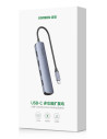 20197,DOCKING Station Ugreen, "CM417" conectare PC USB Type-C, USB 3.0 x 4|HDMI x 1/4K/30Hz, aluminiu, gri "20197" - 69573038219