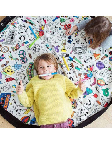 UP-2330a,Covoras de joaca si saculet de jucarii 2 in 1 - Toys - Coloreaza-ma