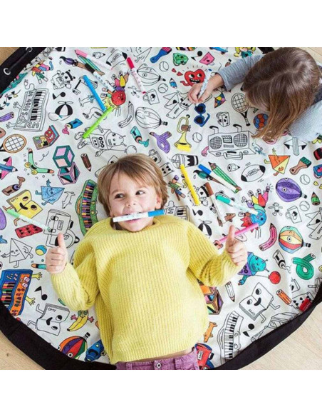 UP-2330a,Covoras de joaca si saculet de jucarii 2 in 1 - Toys - Coloreaza-ma