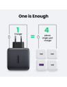 40747,Incarcator retea Ugreen, "CD226" Quick Charge 4, 100W GaN, 3 x USB Type-C 5V/3A, 1 x USB, negru "40747" (include timbru ve