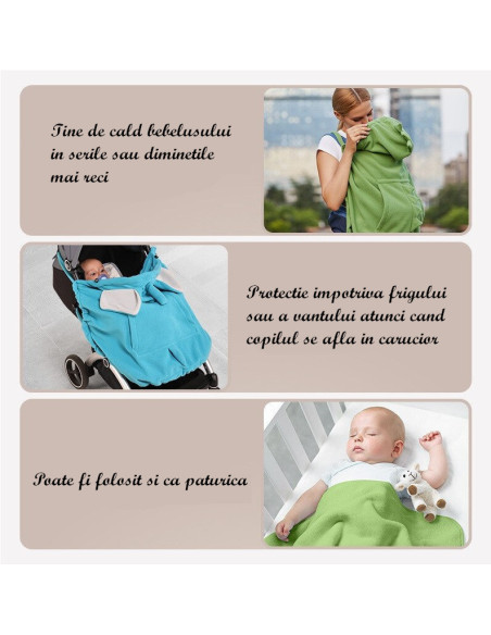 UP-drl_20221,Protectie universala pentru sisteme de purtare tip marsupiu (Culoare: Albastru)