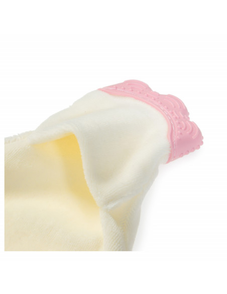 UP-bj_6031,Jucarie atasament cu manusa dentitie BabyJem (Culoare: Roz)