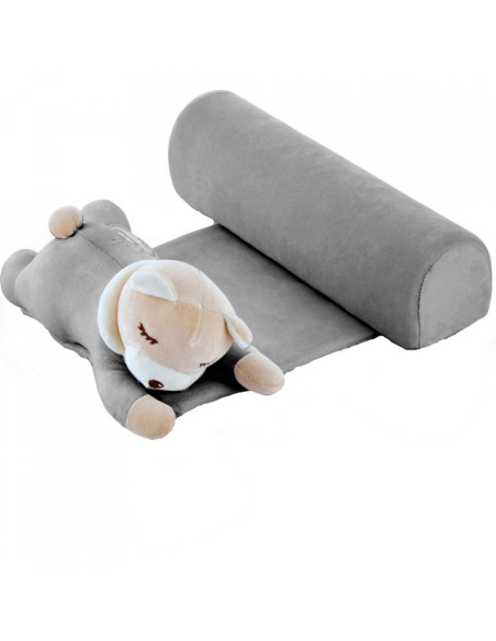 UP-bj_6741,Pernuta pozitionator BabyJem anti-rasucire pentru bebelusi Teddy (Culoare: Gri)