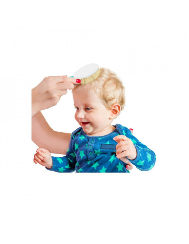 UP-bj_5193,Set pieptan si perie din peri naturali BabyJem (Culoare: Gri)