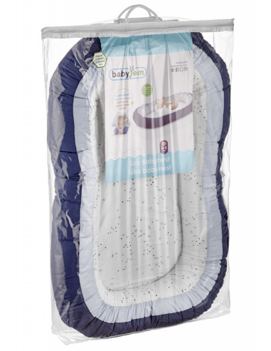 UP-bj_6141,Baby nest cu 2 fete BabyJem Luxury Between Parents (Culoare: Gri)