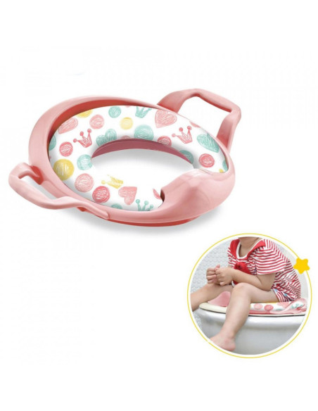 UP-bj_0643,Reductor moale pentru toaleta BabyJem (Culoare: Roz)