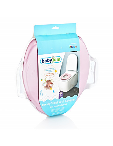 UP-bj_0071,Reductor moale uni pentru toaleta BabyJem (Culoare: Roz)