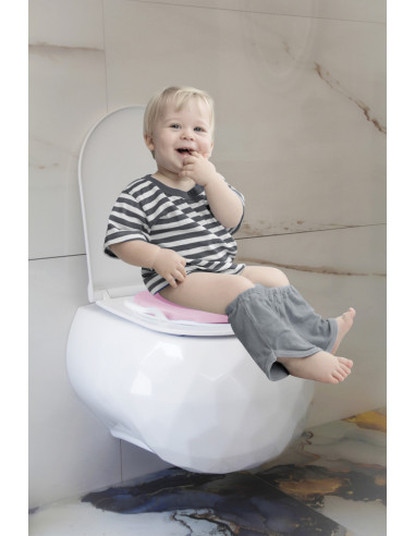 UP-bj_0071,Reductor moale uni pentru toaleta BabyJem (Culoare: Roz)