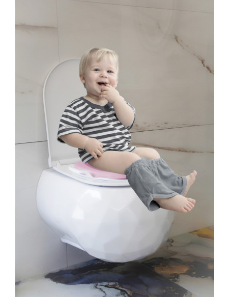 UP-bj_0071,Reductor moale uni pentru toaleta BabyJem (Culoare: Roz)