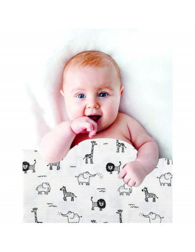 UP-bj_3761,Paturica din muselina 110x90 cm BabyJem (Model: Dino)