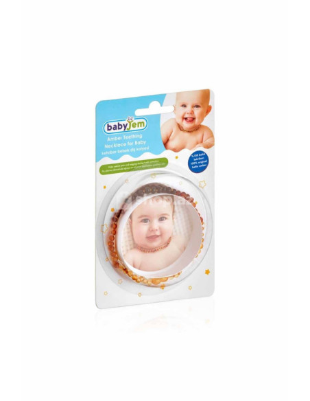 UP-bj_5873,Colier din chihlimbar pentru copii BabyJem (Culoare: Rosu)