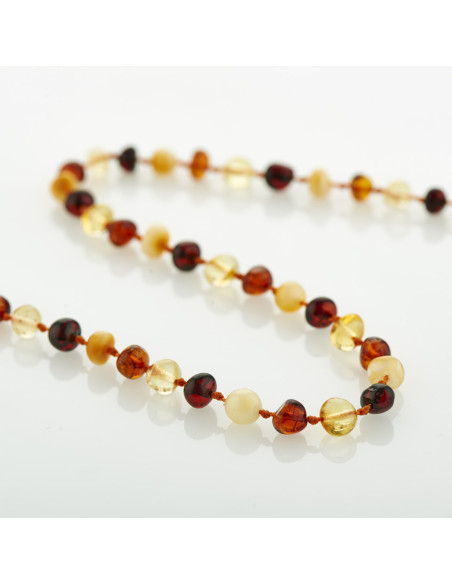 UP-bj_5873,Colier din chihlimbar pentru copii BabyJem (Culoare: Rosu)