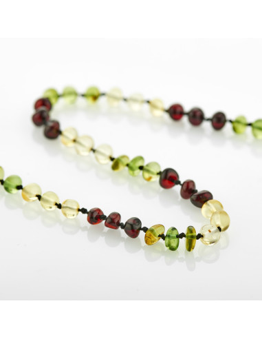 UP-bj_5873,Colier din chihlimbar pentru copii BabyJem (Culoare: Rosu)