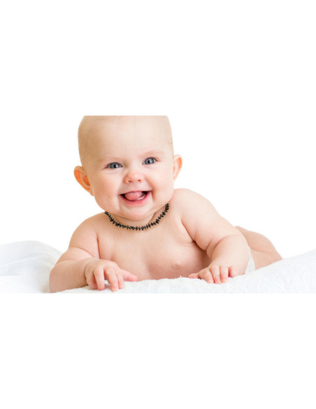 UP-bj_5874,Colier din chihlimbar pentru copii BabyJem (Culoare: Curcubeu)