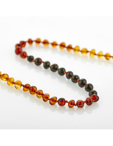 UP-bj_5874,Colier din chihlimbar pentru copii BabyJem (Culoare: Curcubeu)