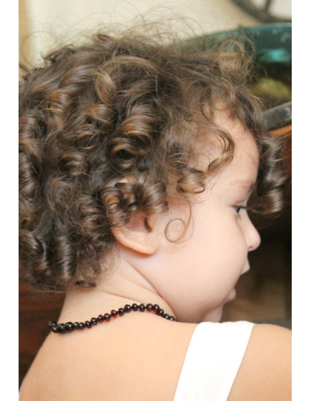 UP-bj_5874,Colier din chihlimbar pentru copii BabyJem (Culoare: Curcubeu)