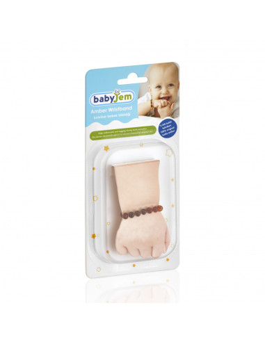 UP-bj_5883,Bratara din chihlimbar pentru bebelusi BabyJem (Culoare: Rosu)