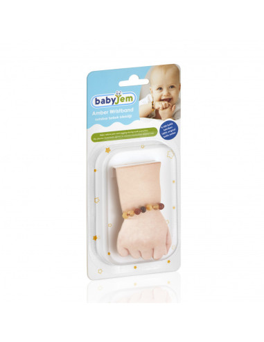 UP-bj_5883,Bratara din chihlimbar pentru bebelusi BabyJem (Culoare: Rosu)