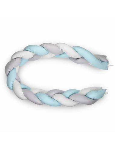 UP-bj_6701,Protectie laterala bumper impletit BabyJem (Culoare: Roz)