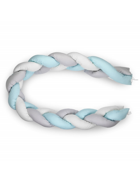 UP-bj_6701,Protectie laterala bumper impletit BabyJem (Culoare: Roz)