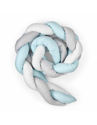 UP-bj_6701,Protectie laterala bumper impletit BabyJem (Culoare: Roz)