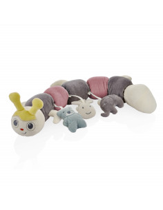 UP-bj_6751,Protectie laterala multifunctionala cu jucarii din plus BabyJem Caterpilar (Culoare: Verde) 2