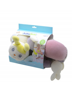 UP-bj_6752,Protectie laterala multifunctionala cu jucarii din plus BabyJem Caterpilar (Culoare: Roz) 2