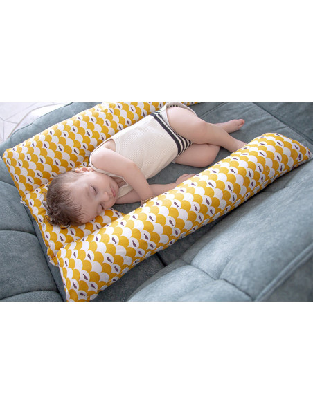 UP-bj_7451,Perna 3 in 1: babynest, pentru gravide si pentru alaptare in forma de U BabyJem (Culoare: Verde)