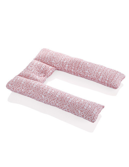 UP-bj_7453,Perna 3 in 1: babynest, pentru gravide si pentru alaptare in forma de U BabyJem (Culoare: Roz)