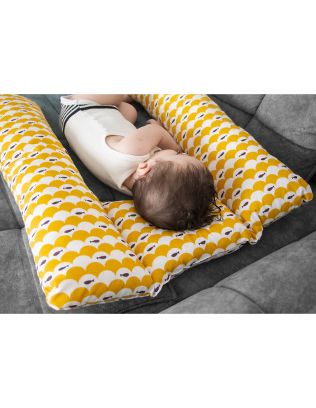 UP-bj_7453,Perna 3 in 1: babynest, pentru gravide si pentru alaptare in forma de U BabyJem (Culoare: Roz)