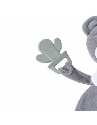 UP-bj_6801,Jucarie atasament cu jucarie dentitie Sleeping Friend BabyJem (Culoare: Verde)