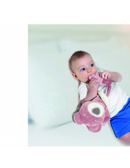 UP-bj_6801,Jucarie atasament cu jucarie dentitie Sleeping Friend BabyJem (Culoare: Verde)