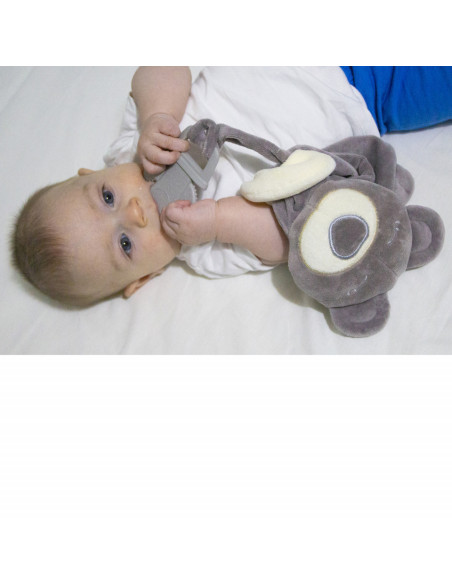 UP-bj_6803,Jucarie atasament cu jucarie dentitie Sleeping Friend BabyJem (Culoare: Roz)