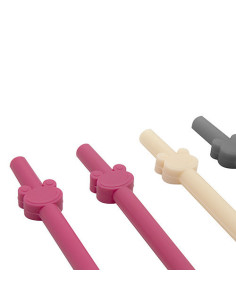 UP-bj_764_1,Set de 4 paie din silicon reutilizabile BabyJem (Culoare: Roz) 2