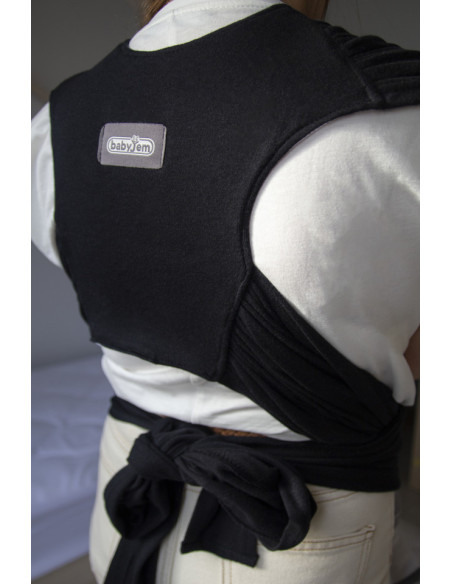 UP-bj_7342,Sistem de purtare wrap elastic pentru bebelusi BabyJem (Culoare: Gri)