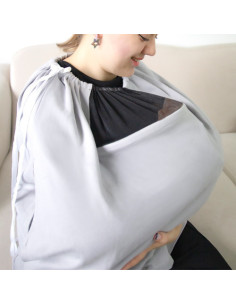 UP-bj_7351,Sal pentru alaptare cu fereastra din tul BabyJem (Culoare: Negru) 2
