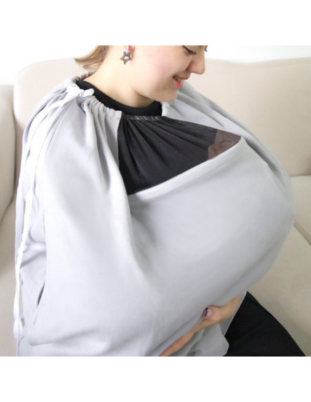 UP-bj_7351,Sal pentru alaptare cu fereastra din tul BabyJem (Culoare: Negru) UP-bj_7351,Sal pentru alaptare cu fereastra din tul BabyJem (Culoare: Negru)
